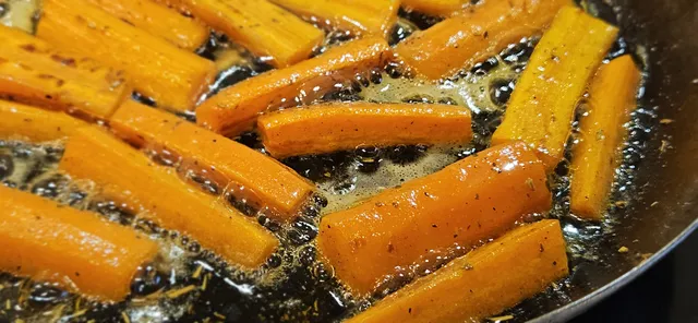 La Wellingtonen hvile, og smørstek gulrøtter til tilbehøret.